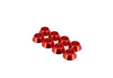 Unterlegscheibe Rosette Aluminium für M4 Zylinderkopfschraube rot