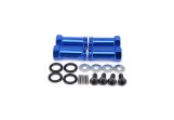 Aluminium Universal Spurverbreiterung für 1/10 Fahrzeuge mit Sechskant Radaufahme mit Stiftaufnahme , Nabenlänge 30mm, marineblau