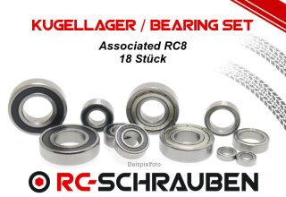 Kugellager Set (2RS o. ZZ) für den Associated RC8