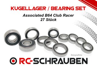 Ball Bearing Kit (2RS or ZZ) for the Associated Club Racer B64 2RS - Rubber Sealing