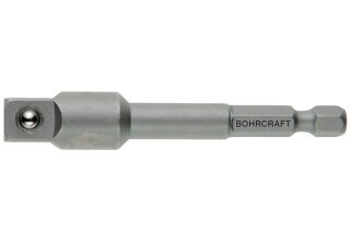 1/2"-Adapter für 1/2" Steckschlüssel, 1/4" Antrieb, Länge 50 mm