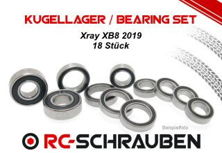 Kugellager Set (2RS) für den Xray XB8 2019 - 2RS - Kunststoffdichtung