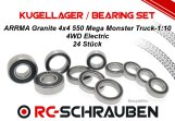 Ball Bearing Kit (2RS) for ARRMA Granite 4x4 550 Mega...