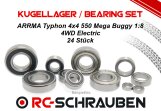 Ball Bearing Kit (2RS or ZZ) for ARRMA Typhon 4x4 550...