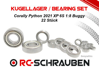 Kugellager Set (ZZ) für den Corally Python 2021 XP 6S 1:8 Buggy ZZ - Metalldichtung