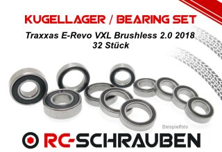 Kugellager Set (2RS) für den Traxxas E-Revo VXL Brushless 2.0 2018 2RS - Kunststoffdichtung