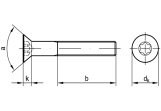 Senkkopfschraube ISO 14581 mit ISR/TX M4 - Stahl 10.9