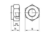 DIN 985 Nylon lock nut M2.5 - Stainless steel