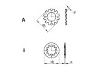 Zahnscheibe DIN 6797 - Stahl
