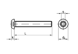 Round-head screw ISO 7380-1 M3 x 10 - Steel 10.9