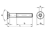 Countersunk head screw DIN 7991 M2.5 x 16 - Steel 10.9