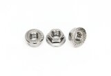 DIN 6923 Hexagon nut with flange M3 - Stainless steel