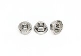 DIN 6923 Hexagon nut with flange M4 - Stainless steel