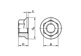 DIN 6923 hexagon flange nut - steel zinc plated