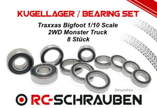Kugellager Set (2RS) für den Traxxas Bigfoot 1/10 Scale 2WD Monster Truck 2RS - Kunststoffdichtung