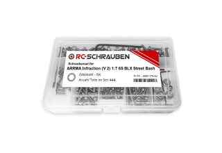 Schrauben-Set für den ARRMA Infraction (Version2) 1:7 6S BLX Street Bash -Edelstahl-