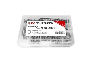 Screw kit for the Tekno RC EB410.2 EB410 Stainless steel - hex