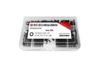 Screw kit for the Xray RX8 -Steel (black)-