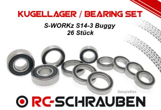 Kugellager Set (2RS) für den S-WORKz S14-3 Buggy 2RS - Rubber Sealing