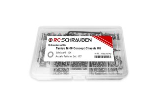 Schrauben-Set für den Tamiya M-08 Concept Chassis Kit Stainless steel - hex