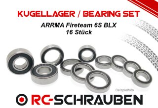 Kugellager Set (2RS) für den ARRMA Fireteam 6S BLX 2RS - Kunststoffdichtung