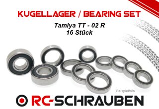 Kugellager Set (2RS) für den Tamiya TT - 02 R 2RS - Kunststoffdichtung