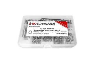 Schrauben-Set für 3D Sets Model 13 Bamboo 4x4 Winch Truck v1.0.0 Edelstahl