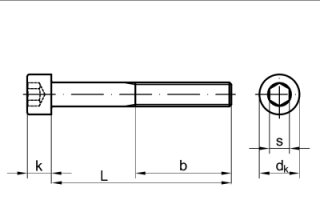 Zylinderkopfschraube UNC 7/16"-14 x 3/4"  Edelstahl (ähnl. DIN 912)