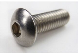 Button head screw UNC #3-48 x 3/16"  stainless steel (similar ISO 7380)