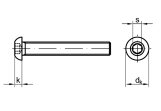 Linsenkopf-Schraube - Stahl 10.9 schwarz verzinkt  - M3 x 8mm