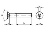 Senkkopf-Schraube - Stahl 10.9 schwarz verzinkt - M4 x 16mm
