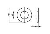 10x Passscheibe 10 x 16 x 0,3  (mm)